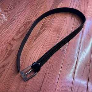 black leather belt
